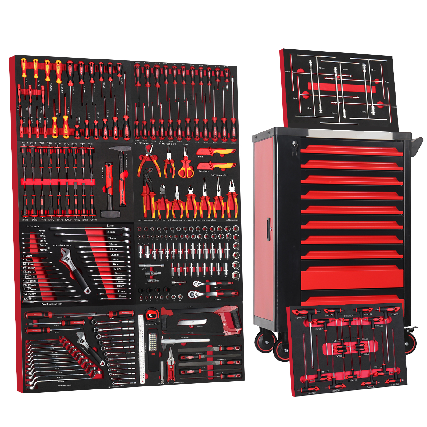 Tools For Woodworking Workshop - ej-Heavy Duty 10 Drawers Metal Tool