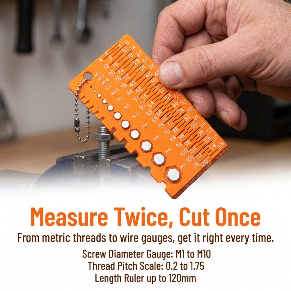 Tools For Woodworking Workshop - Portable Screw Measuring Tool M1-M10 Specifications