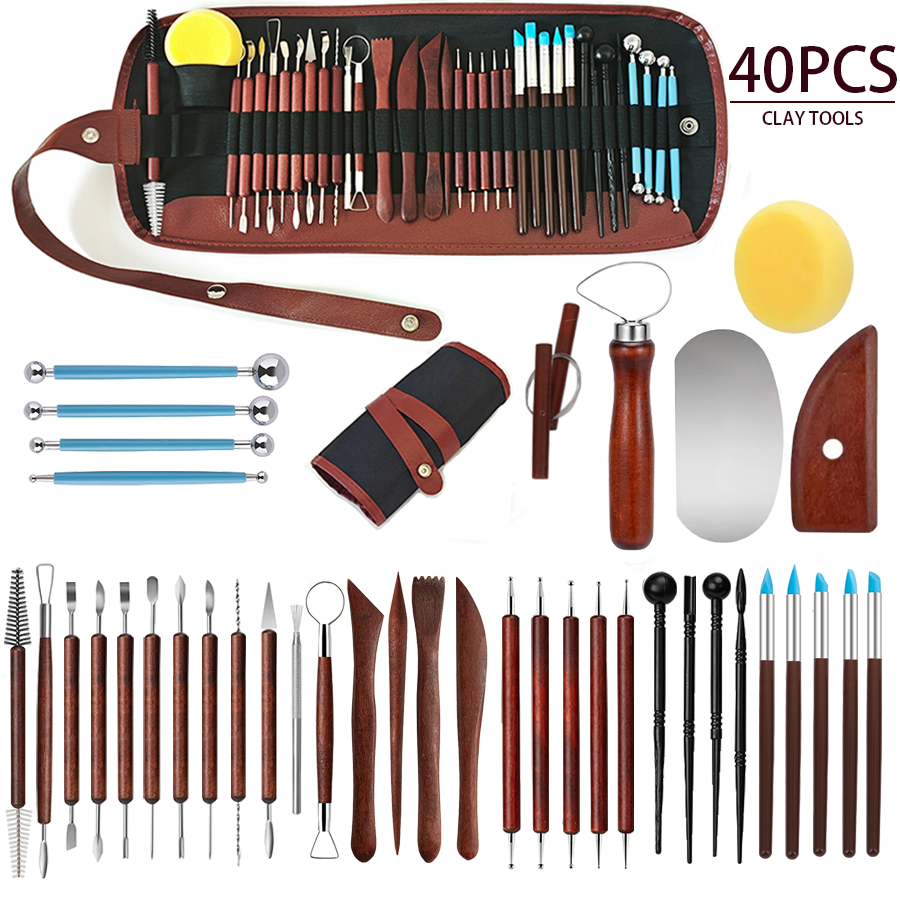 Chisel Set Wood - 25/40Pcs Pottery & Clay Sculpting DIY
