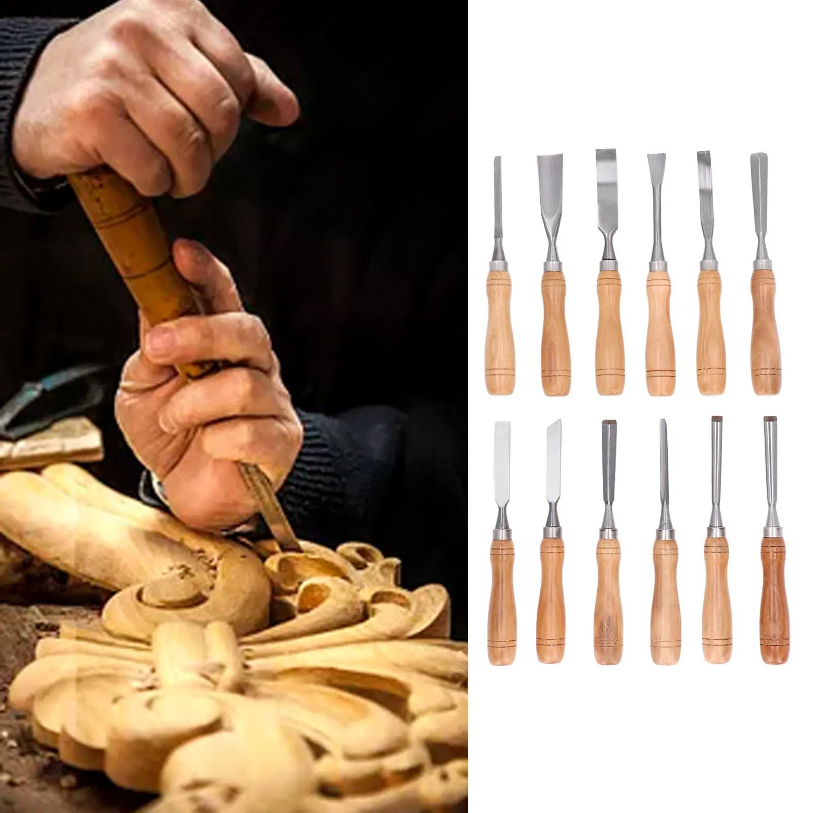 12Pcs/Set Wood Carving Tools,C – Chisel Set Wood recenzja i cena