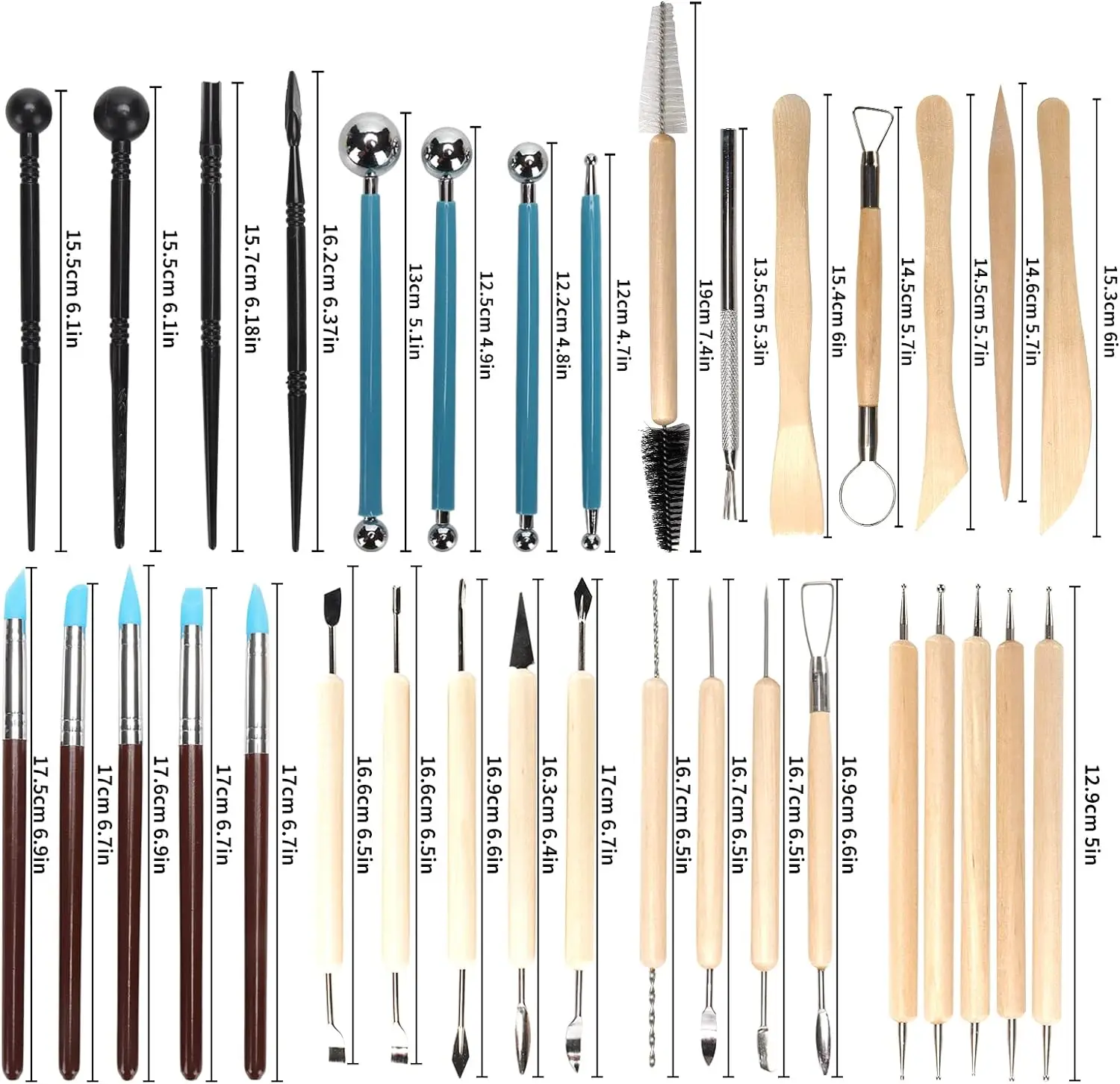 8-61PCS Pottery Tool Set - Cer – Chisel Set Wood recenzja i cena