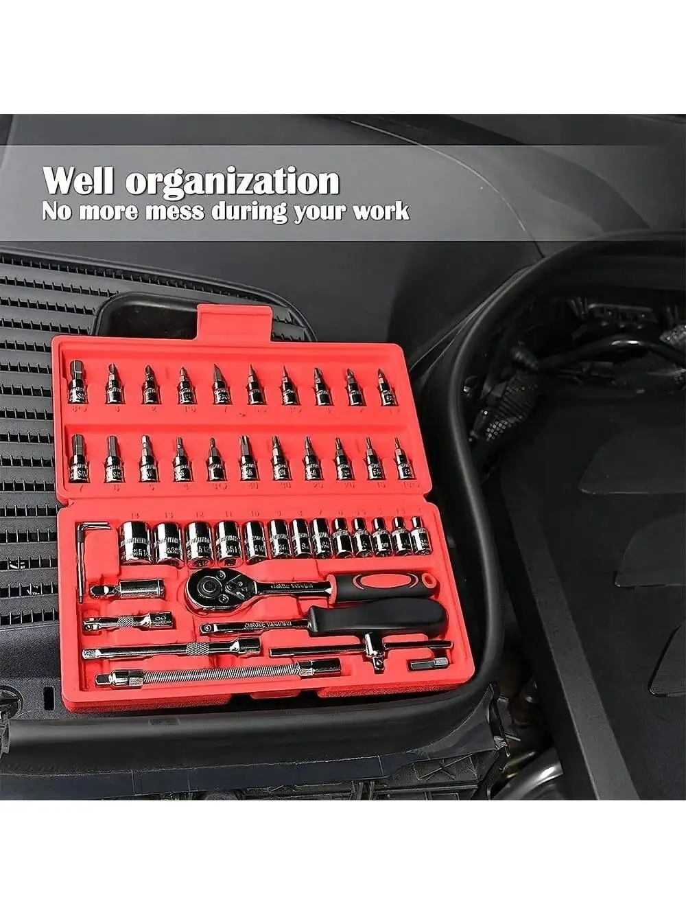 46 Piece 1/4 Inch Drive Socket – Tool Chest Cabinet recenzja i cena