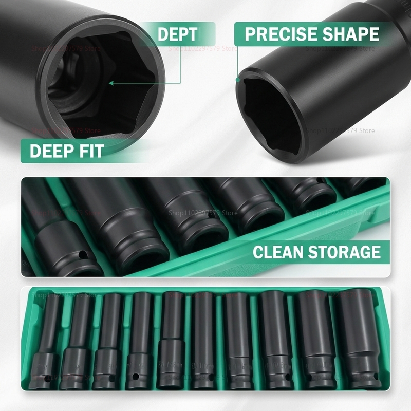 10pcs Socket Wrench Set 8-24mm – Workshop Hand Tools recenzja i cena